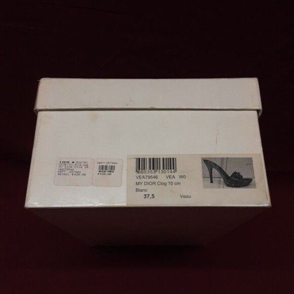 Christian Dior My Dior MyDior Clog Mules Sandals Slides Heels Stilettos 37.5 7.5 - Picture 7 of 7